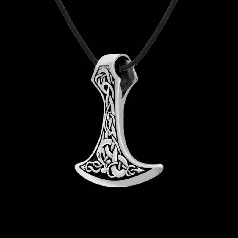 vkngjewelry Pendant Axe Jormungand Sterling Silver Pendant