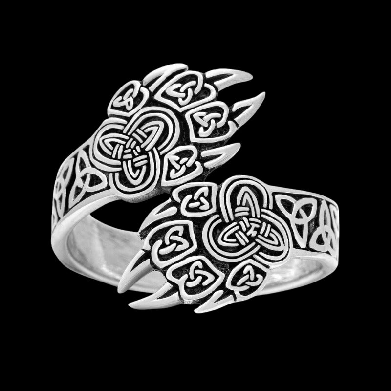 vkngjewelry Bagues Bear Claw Aesthetic Silver Sterling Ring