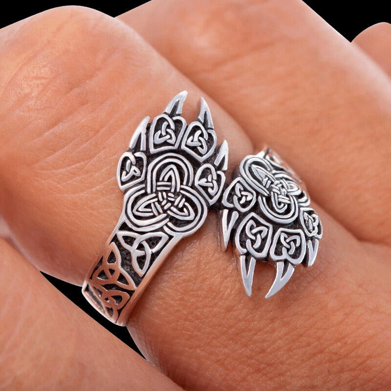 vkngjewelry Bagues Bear Claw Aesthetic Silver Sterling Ring