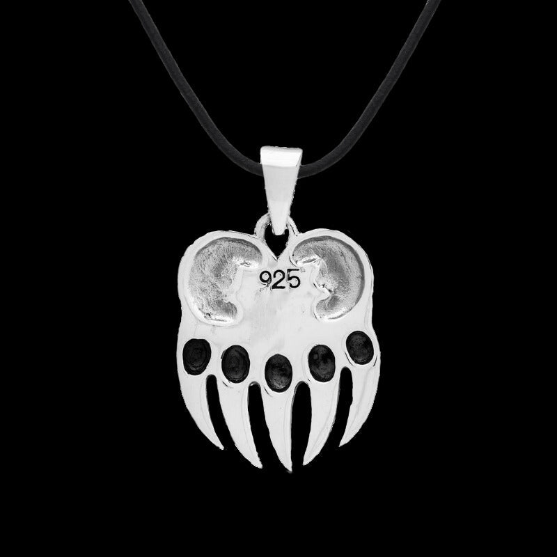 vkngjewelry Pendant Bear Paw Claw triquetra Sterling Silver Pendant