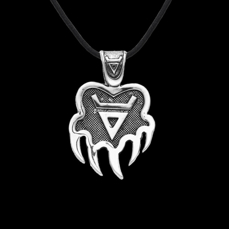 vkngjewelry Pendant Handcrafted Berserker Paw Veles Symbol Sterling Silver