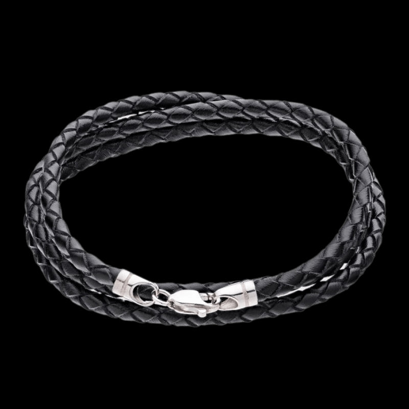 vkngjewelry Pendant Braided Leather Cord