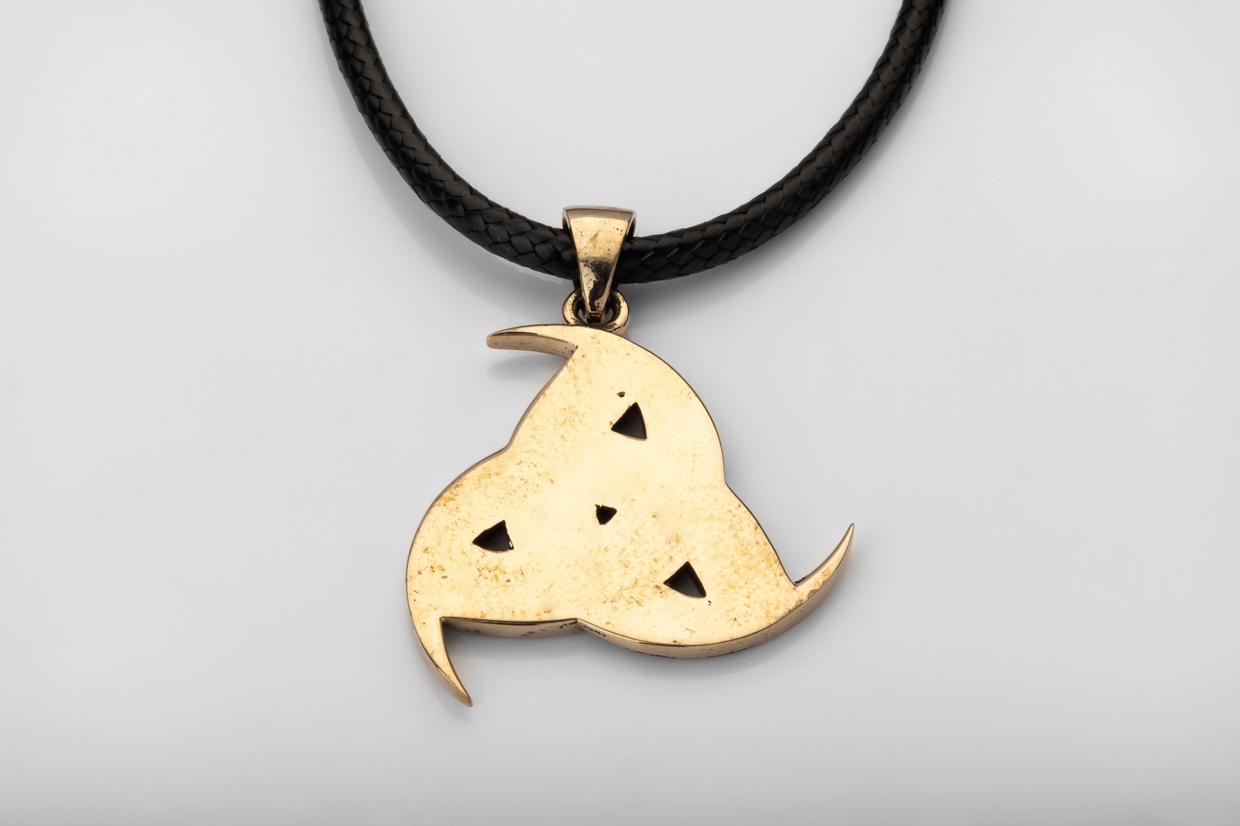 vkngjewelry Pendant Brass Odin’s Horn Pendant Handcrafted Norse Triple Horn Amulet