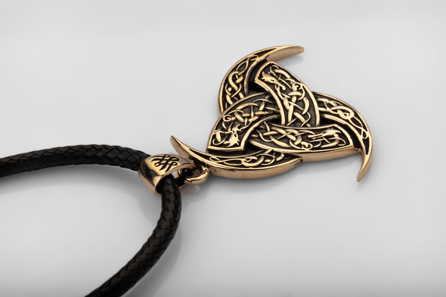 vkngjewelry Pendant Brass Odin’s Horn Pendant Handcrafted Norse Triple Horn Amulet