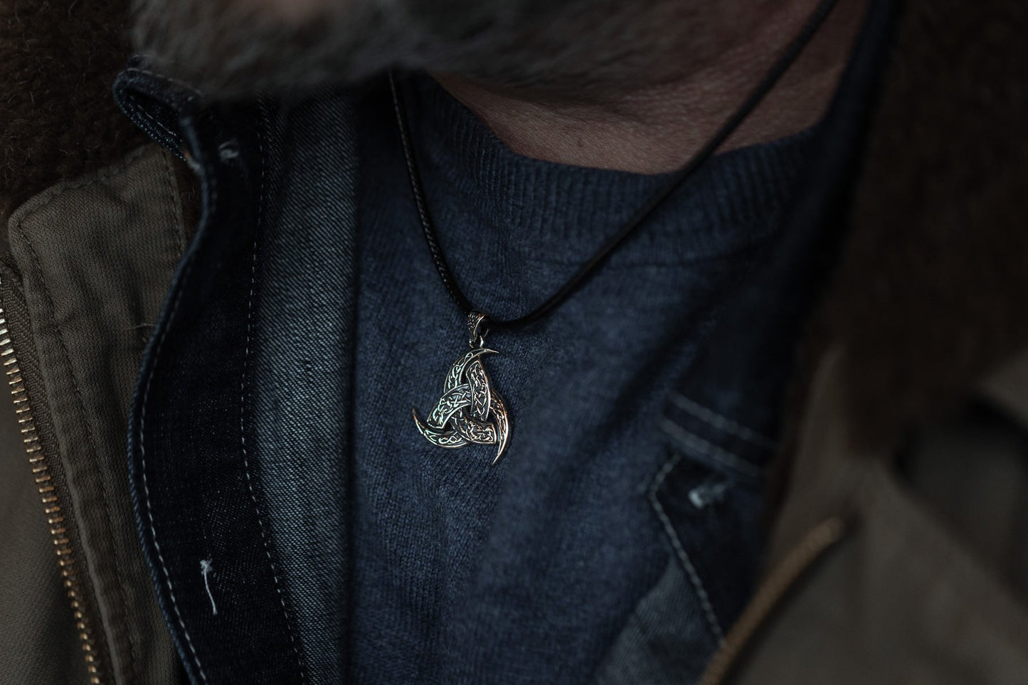 vkngjewelry Pendant Brass Odin’s Horn Pendant Handcrafted Norse Triple Horn Amulet