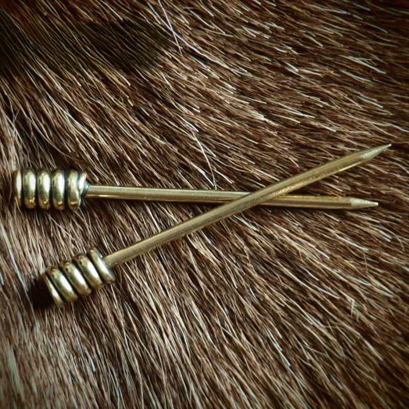 vkngjewelry décoration Brass Pins with Twisted Head - Pair