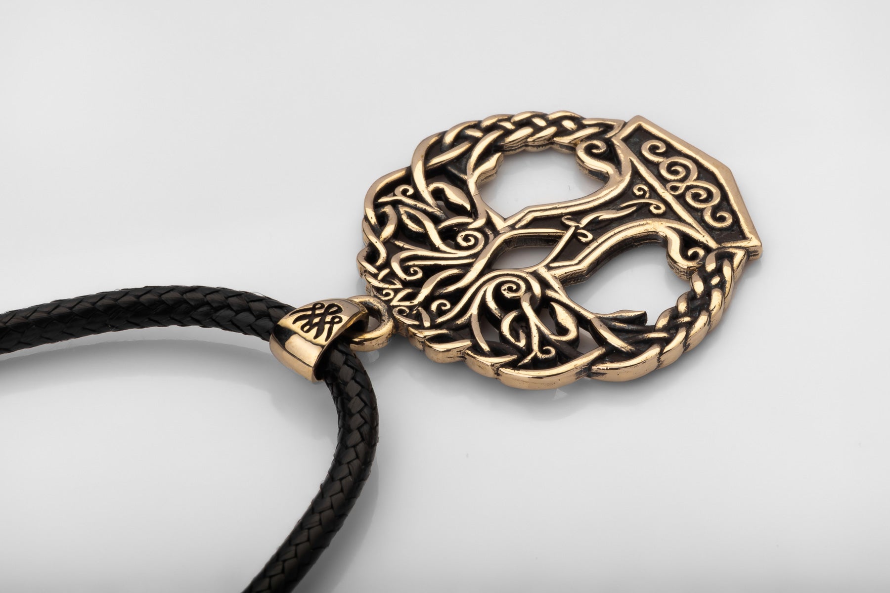 vkngjewelry Pendant Brass Yggdrasil Pendant Handcrafted Nordic Tree of Life Amulet