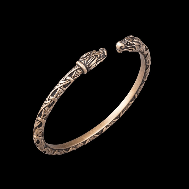 vkngjewelry Bracelet Bronze Dragon's Cuff Bracelet