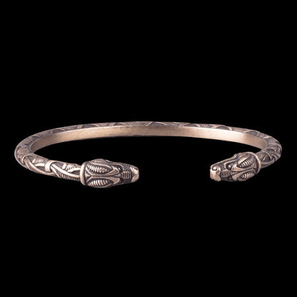 vkngjewelry Bracelet Handcrafted Bronze Dragon's Cuff Bracelet