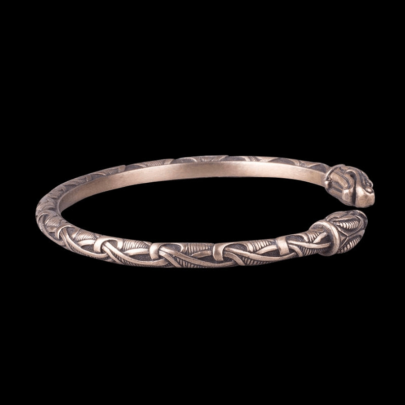 vkngjewelry Bracelet Handcrafted Bronze Dragon's Cuff Bracelet