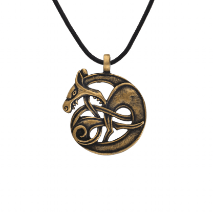 vkngjewelry Pendant Bronze Fenrir Amulet Necklace