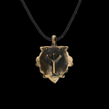 vkngjewelry Pendant Handcrafted Bronze Loki Mask Amulet