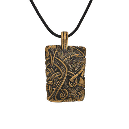 vkngjewelry Pendant Bronze Necklace Mammen Stele Art