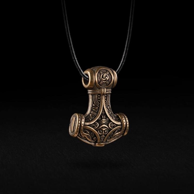 vkngjewelry Pendant Bronze Thor's Hammer Jörmungandr