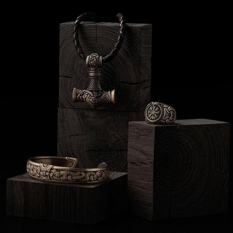 vkngjewelry Bagues Vegvisir Ring Bronze