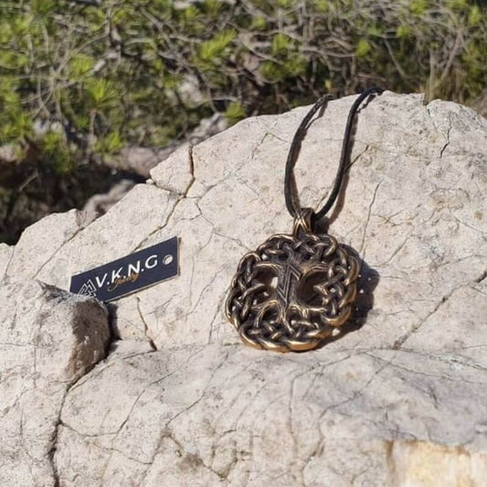 vkngjewelry Pendant Bronze Yggdrasil Wolf Rune