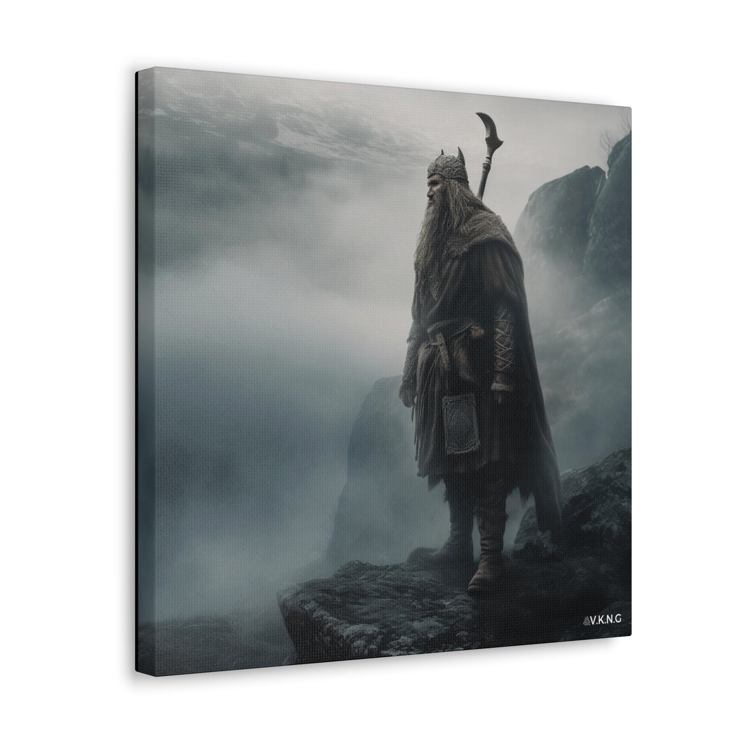 Printify Canvas Canva 1:1 Viking In The Fog