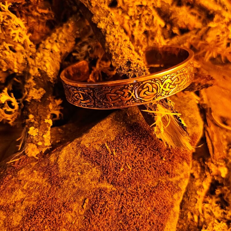 vkngjewelry Bracelet Celtic Copper Magnet Bracelet Triquetra