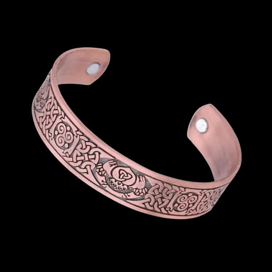 vkngjewelry Bracelet Celtic Copper Magnet Bracelet Triskel Claddagh