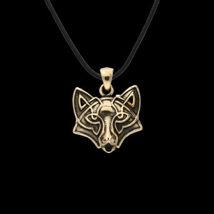 vkngjewelry Pendant Celtic Fox Bronze Pendant