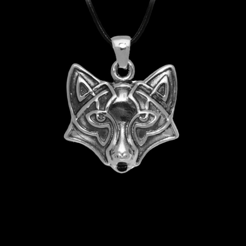 vkngjewelry Pendant Celtic Fox Silver Sterling Pendant