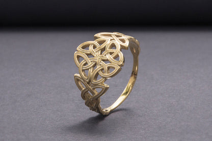 vkngjewelry Ring Handcrafted  Celtic Ornament Gold Ring