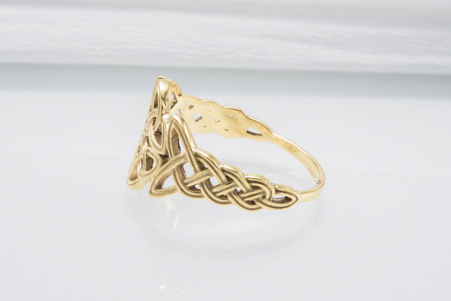 vkngjewelry Ring Handcrafted  Celtic Ornament Gold Ring