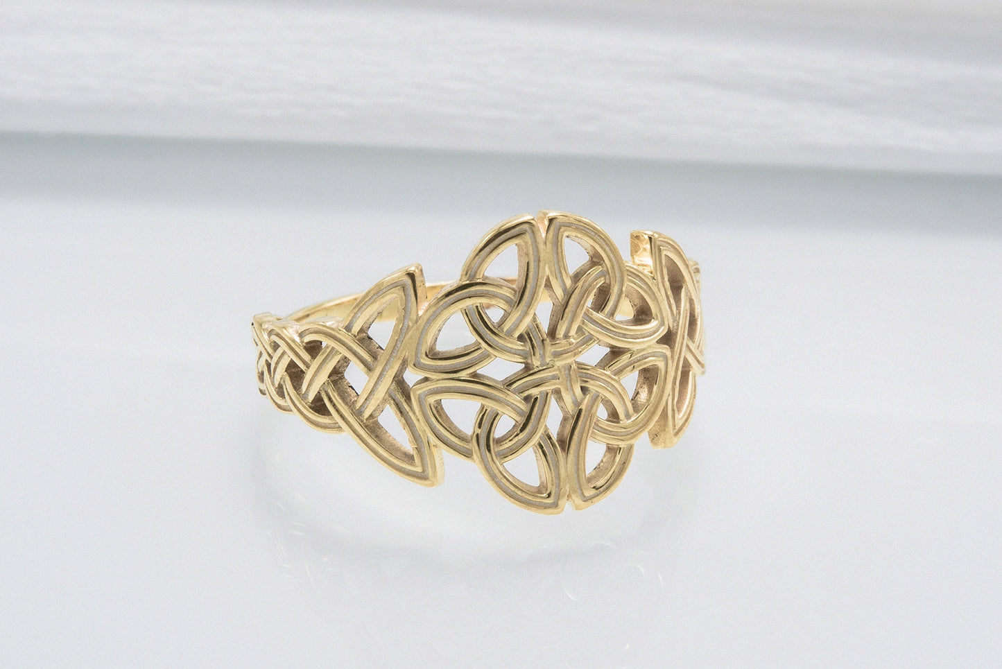 vkngjewelry Ring Handcrafted  Celtic Ornament Gold Ring