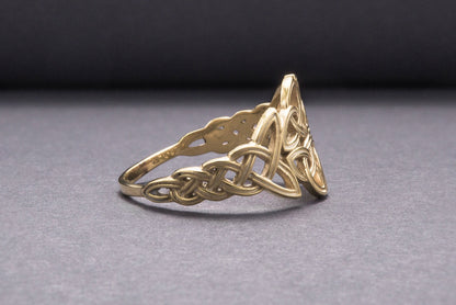 vkngjewelry Ring Handcrafted  Celtic Ornament Gold Ring