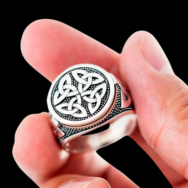 Celtic Triquetra Poison Ring 925 Sterling Silver | VKNG Jewelry