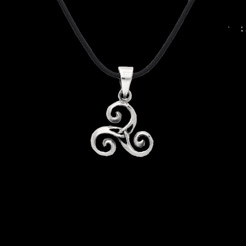 vkngjewelry Pendant Celtic Triskelion Knot Sterling Silver Pendant