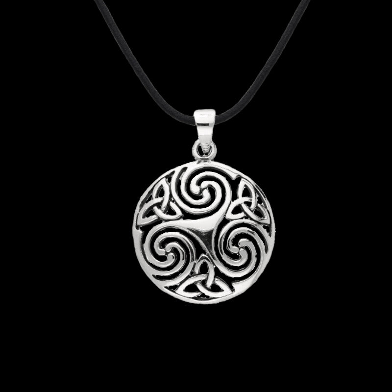 vkngjewelry Pendant Celtic Triskelion Sterling Silver Pendant