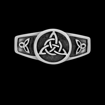 vkngjewelry Bagues Celtic Triquetra Fine Silver Sterling Ring