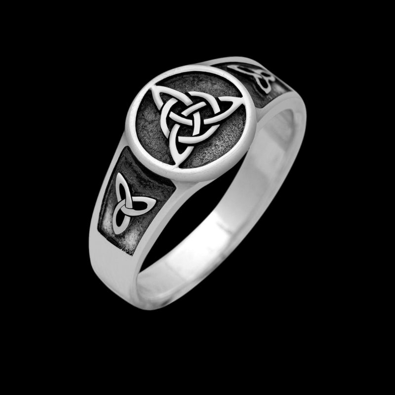vkngjewelry Bagues Celtic Triquetra Fine Silver Sterling Ring