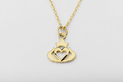 vkngjewelry Pendant Claddagh Celtic Pendant - Symbol of Love, Loyalty & Friendship V2