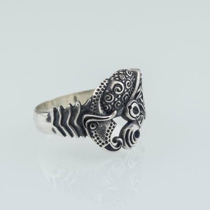 vkngjewelry Bagues Designed Raven Sterling Silver Ring