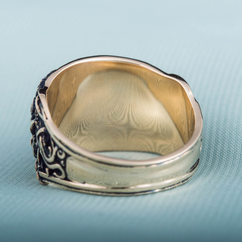 vkngjewelry Bagues Drakkar Symbol Mammen Ornament Bronze Ring