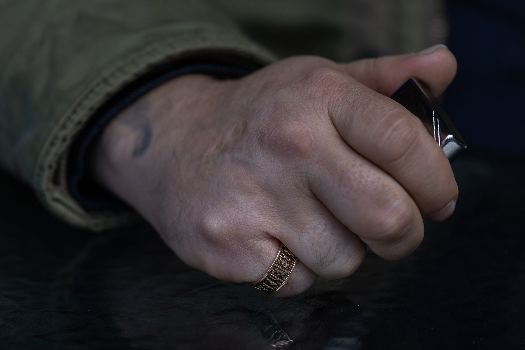vkngjewelry Ring Handcrafted Brass Elder Futhark Runes Ring
