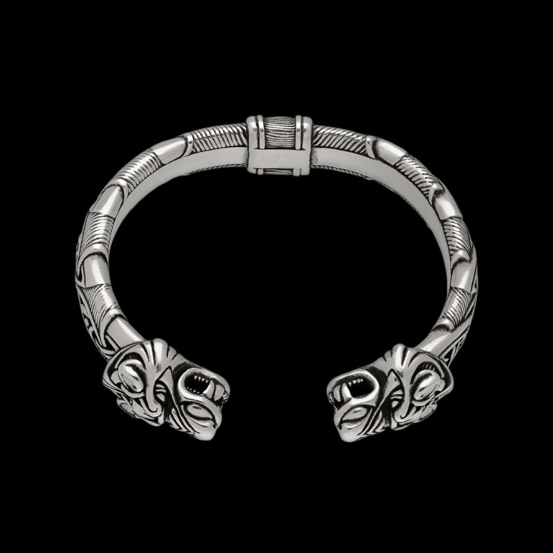 vkngjewelry Bracelet Handcrafted Fenrir's Torc Wolf Bracelet