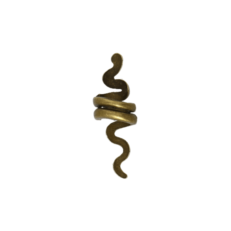 vkngjewelry Beads Small Hair Snake Charm Bronze