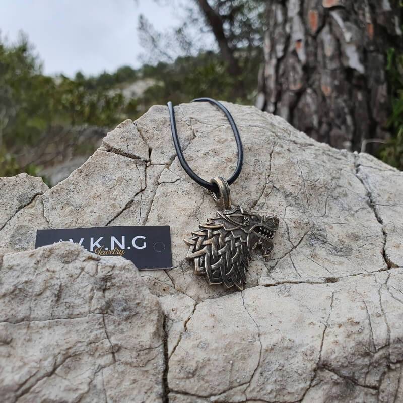 vkngjewelry Pendant Geri Wolf Of Odin Necklace