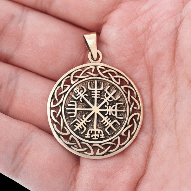 vkngjewelry Gift Boxes & Tins Gift Box Midgard Serpent Ring And Vegvisir Pendant