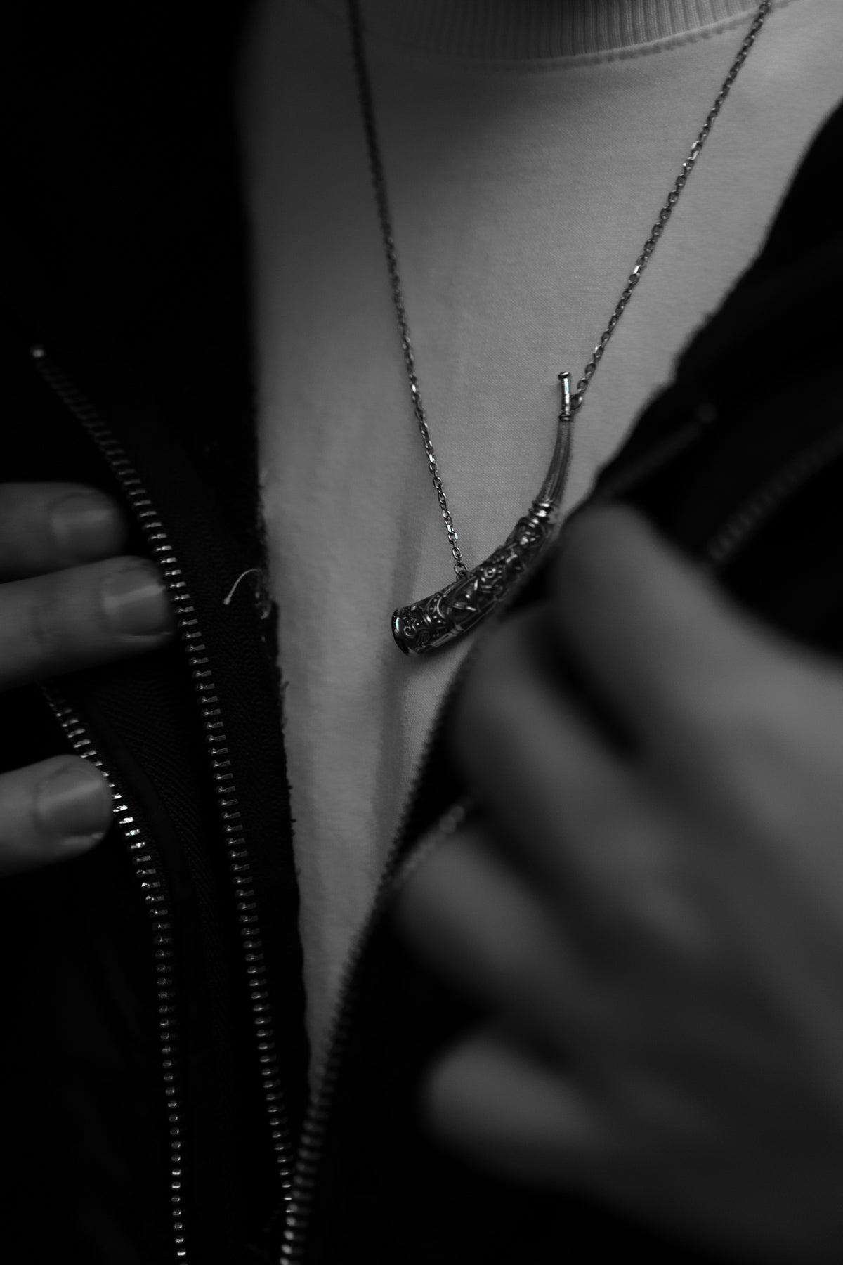 vkngjewelry Pendant Handcrafted Gjallarhorn Necklace Silver Norse Mythic Horn