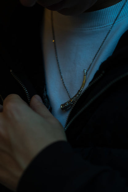 vkngjewelry Pendant Handcrafted Gjallarhorn Necklace Silver Norse Mythic Horn