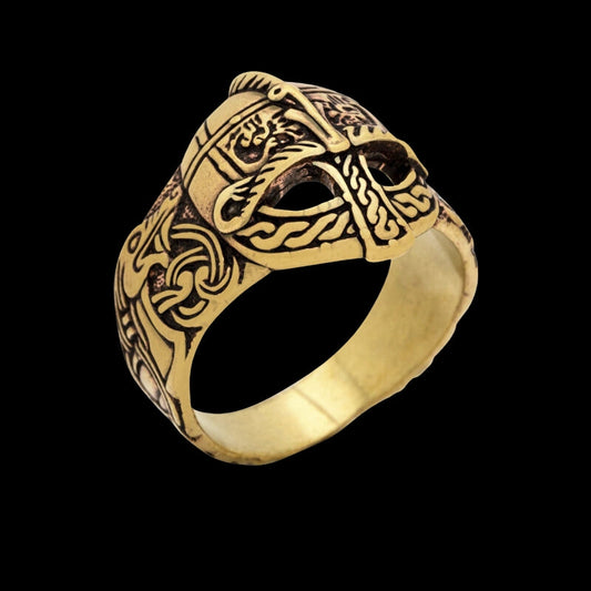 vkngjewelry Bagues Gjermundbu Helmet Dragons Bronze Ring
