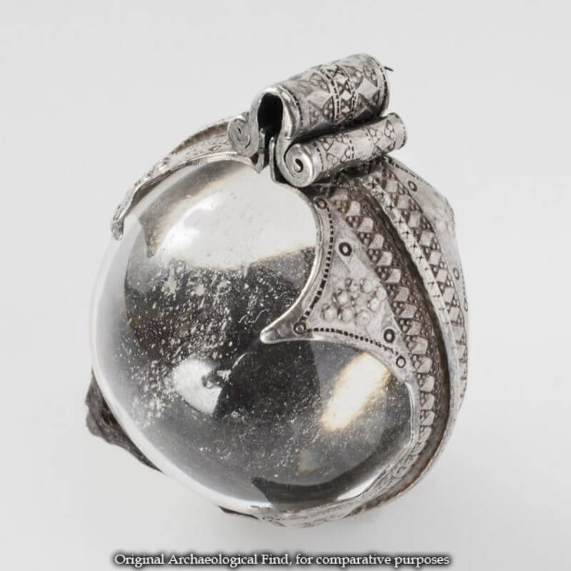 vkngjewelry Pendant Glass Sphere from Gotland  Sterling Silver
