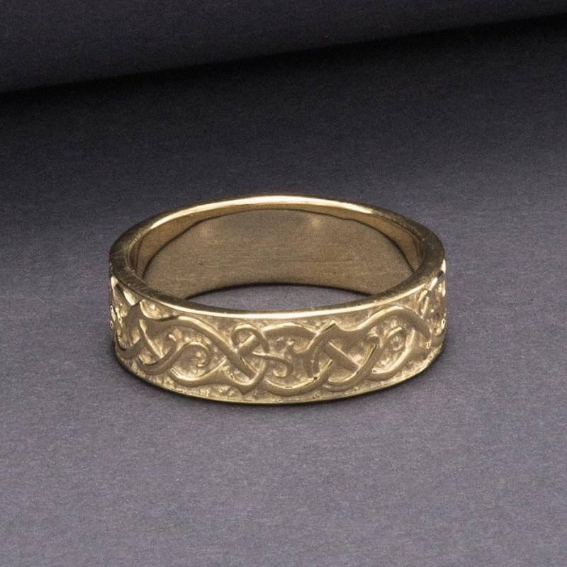 vkngjewelry Bagues JÖRMUNGANDR Ornament Ring Gold