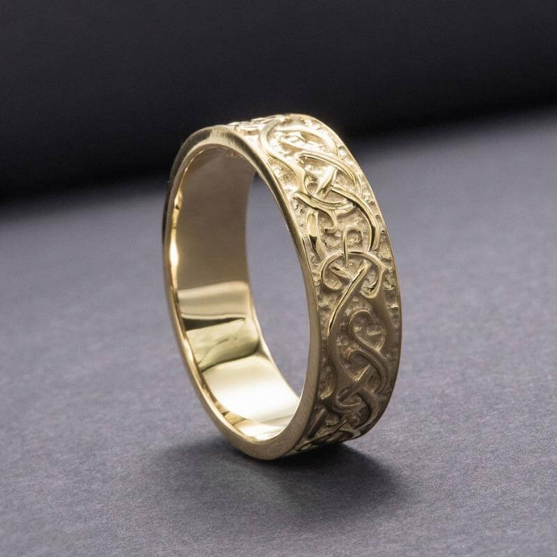 vkngjewelry Bagues JÖRMUNGANDR Ornament Ring Gold
