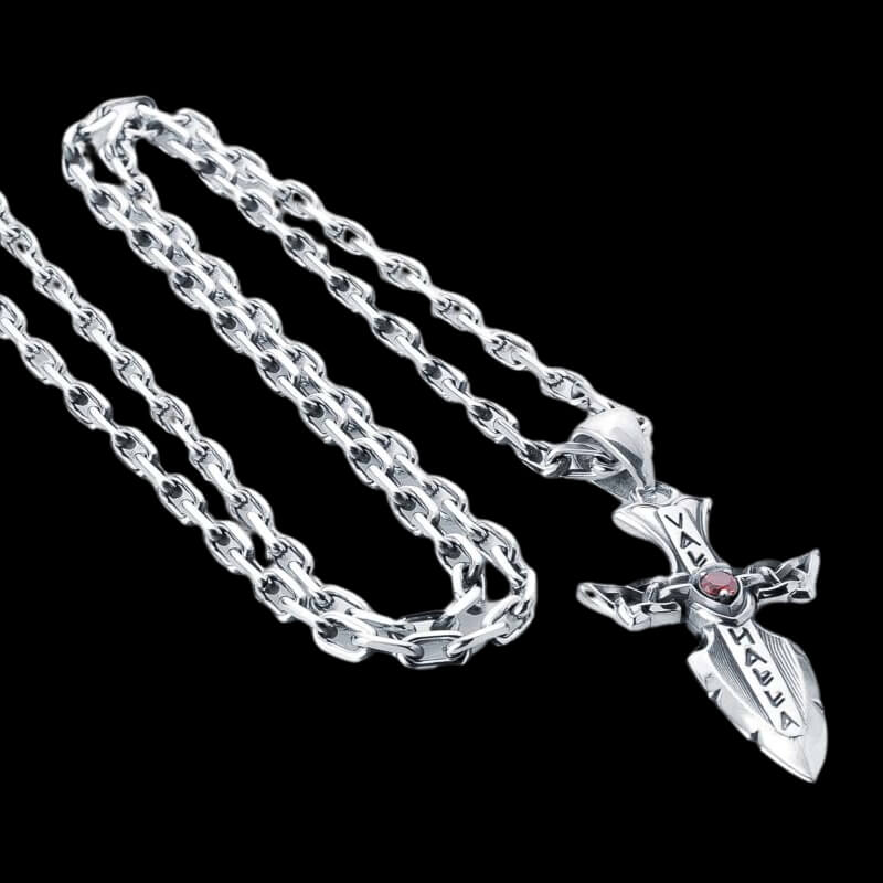vkngjewelry Pendant Handcrafted 925 silver solid men's Anchor Chain with masive chain links
