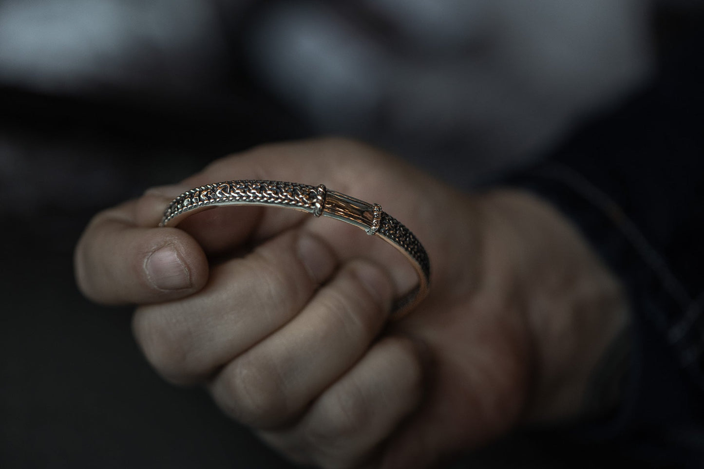 vkngjewelry Bracelet Handcrafted Brass Viking Arm Ring Nordic Snake Cuff Bracelet